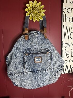 Vintage Jaclyn Jeanswear Acid-Washed Tote